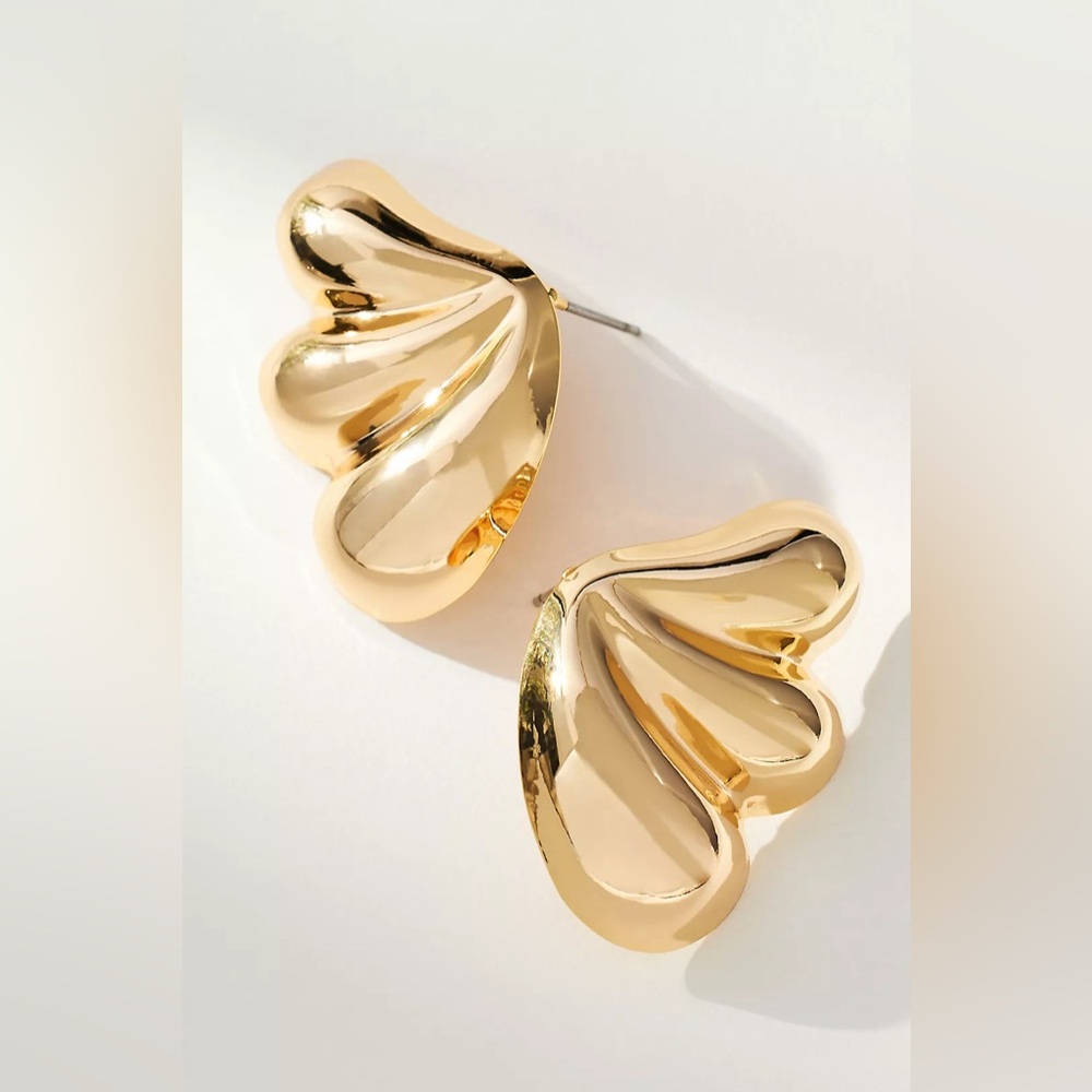 3/$30 Anthropologie Gold Fanned Out Post Earrings - NWT